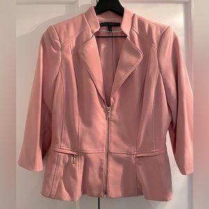 WHBM 3/4 Sleeve Peplum Jacket, Pink, size 8